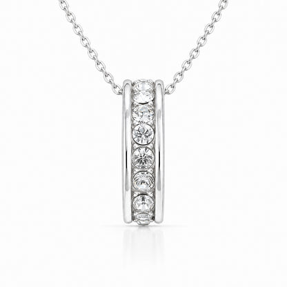 Classic Eternity Circle 925 Sterling Silver Pendant