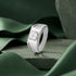 Classic Halo 925 Sterling Silver White Stone Ring