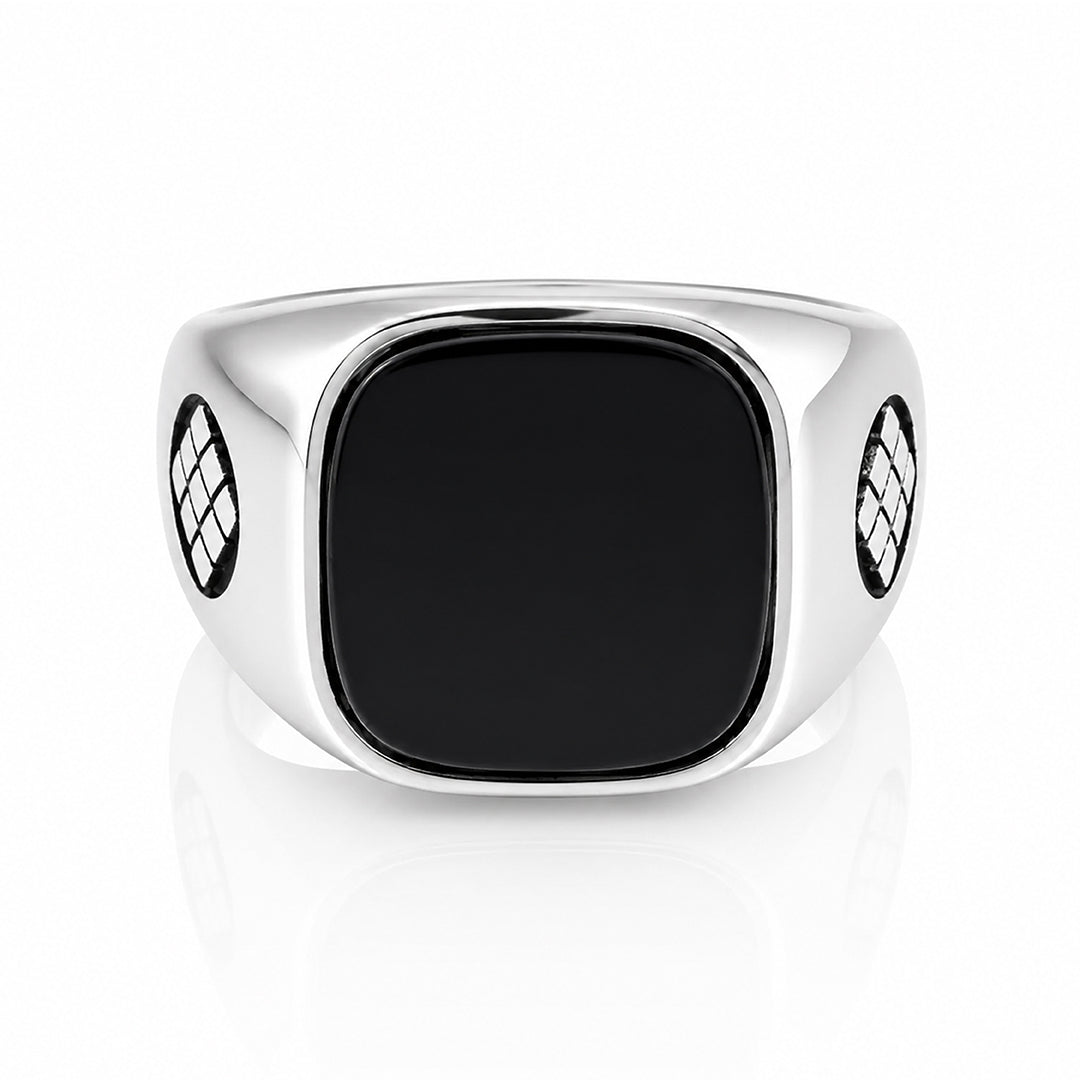 Classic Onyx 925 Sterling Silver Ring for Men
