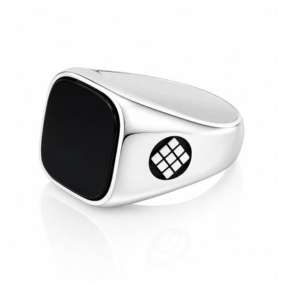 Classic Onyx 925 Sterling Silver Ring for Men