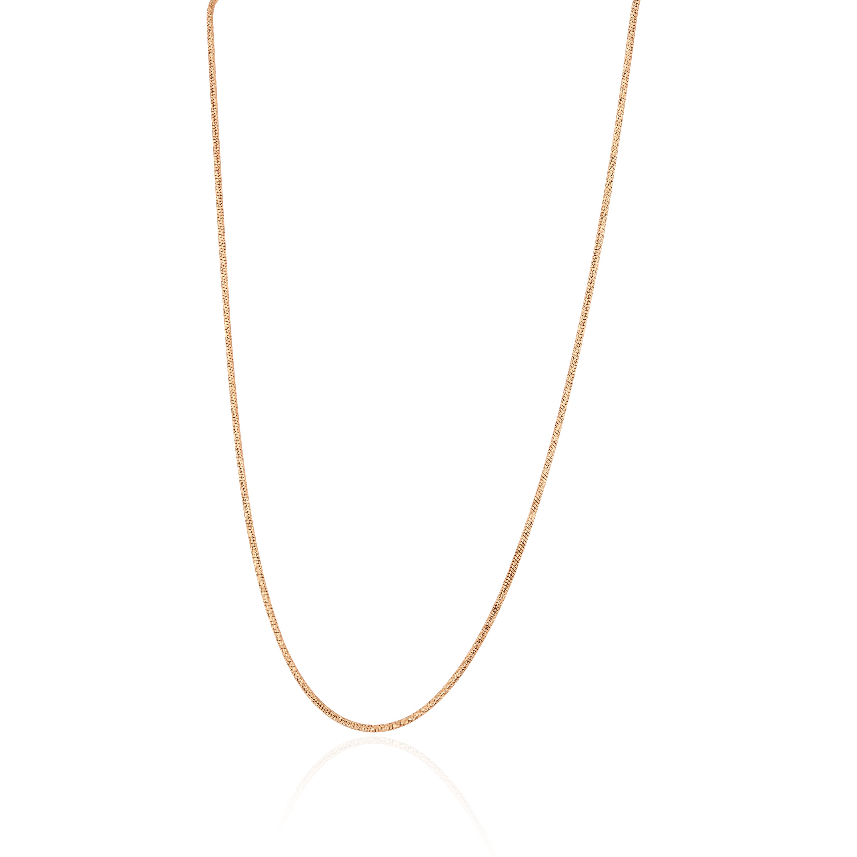 Classic Rose Gold Silver Chain Necklace