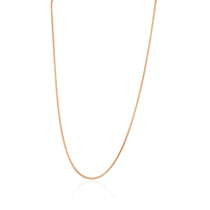 Classic Rose Gold Silver Chain Necklace