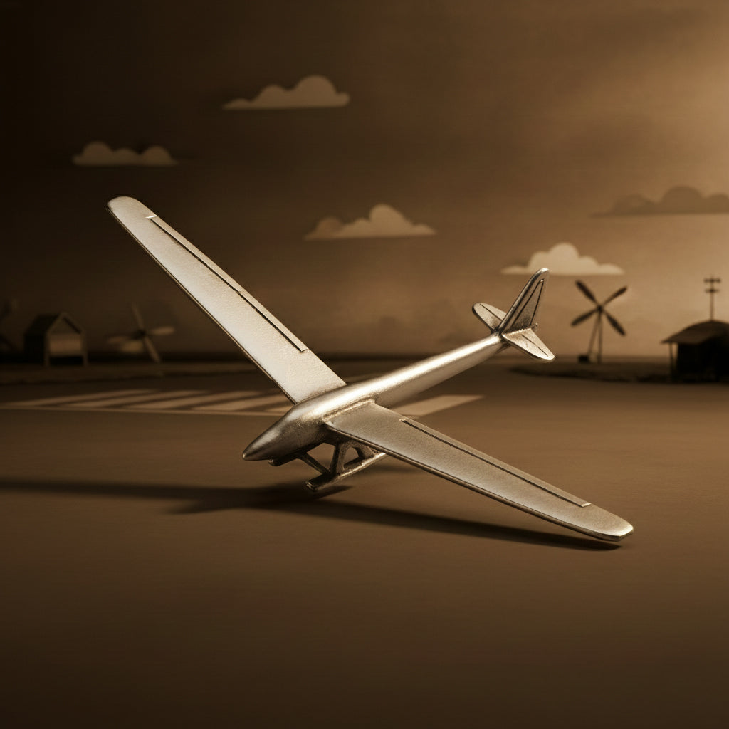 Classic Airplane 925 Sterling Silver Miniature