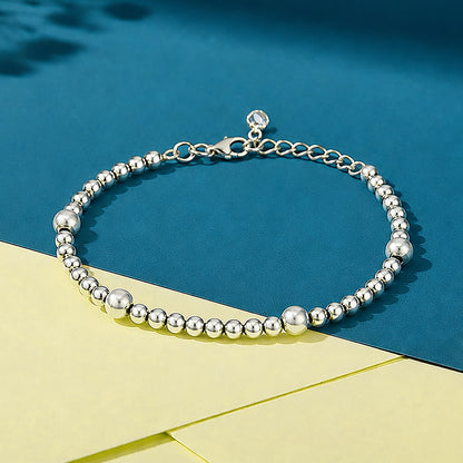 Classic Beaded Ball Strand Sterling Silver Bracelet