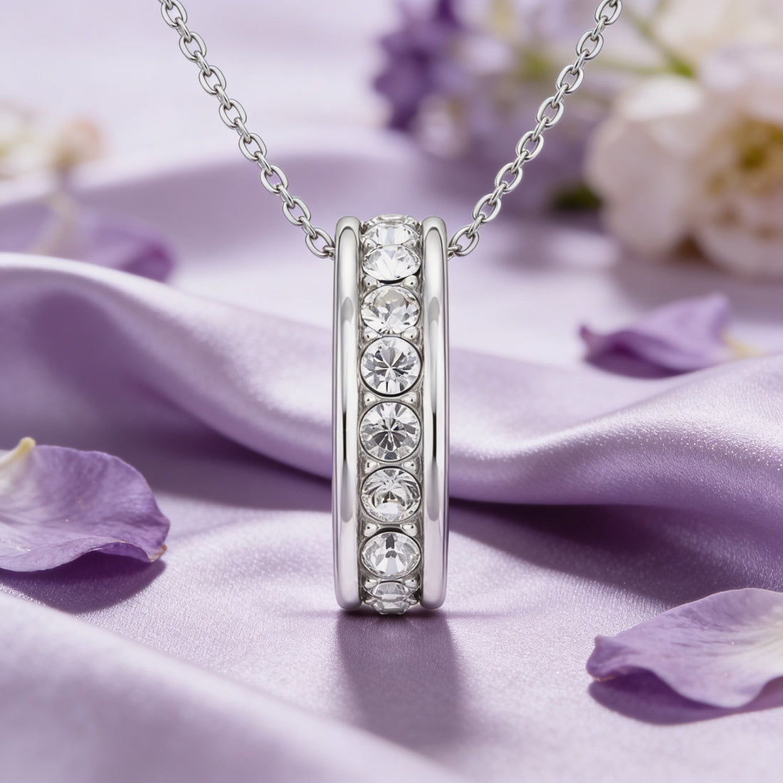Classic Eternity Circle 925 Sterling Silver Pendant