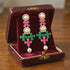 Classic Floral Multicolor Drop Elegance 925 Sterling Silver Earring for Women