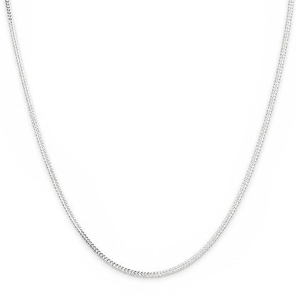 Classic Franco Square Foxtail Sterling Silver Chain