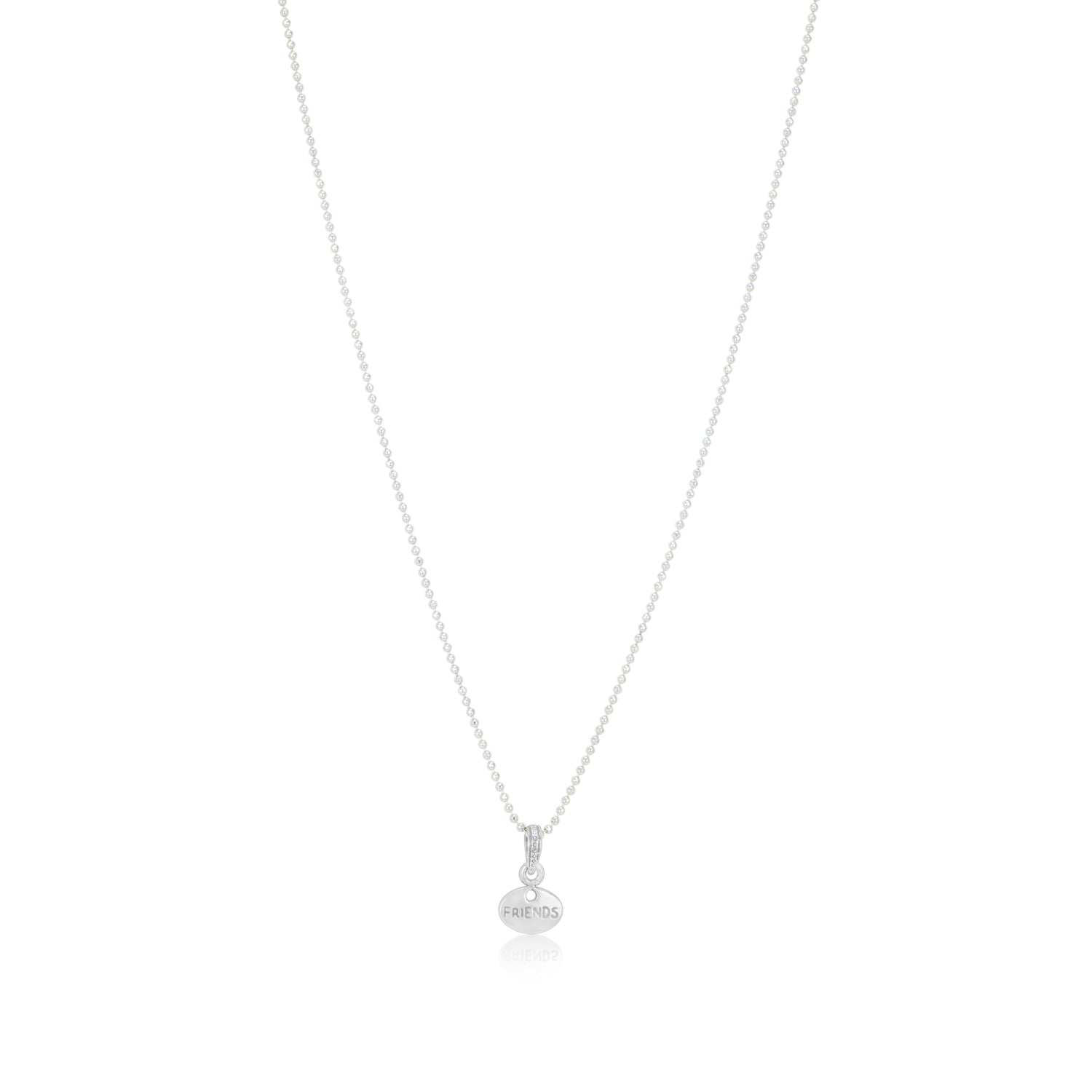 Classic Friends Rhodium Plated Minimalist Chain Pendants