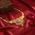 Classic Goddess Lakshmi Mango Motif 925 Sterling Silver Pink Bead Drop Necklace for Women