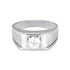Classic Halo 925 Sterling Silver White Stone Ring for Women