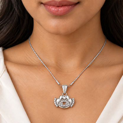 Classic Heart Crown Sterling Silver Pendant