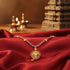 Classic Kempu Pink Stone Lakshmi 925 Sterling Silver Gold Drop Short Haram for Women