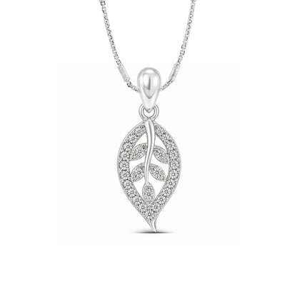 Classic Leaf Cluster Sterling Silver Pendant