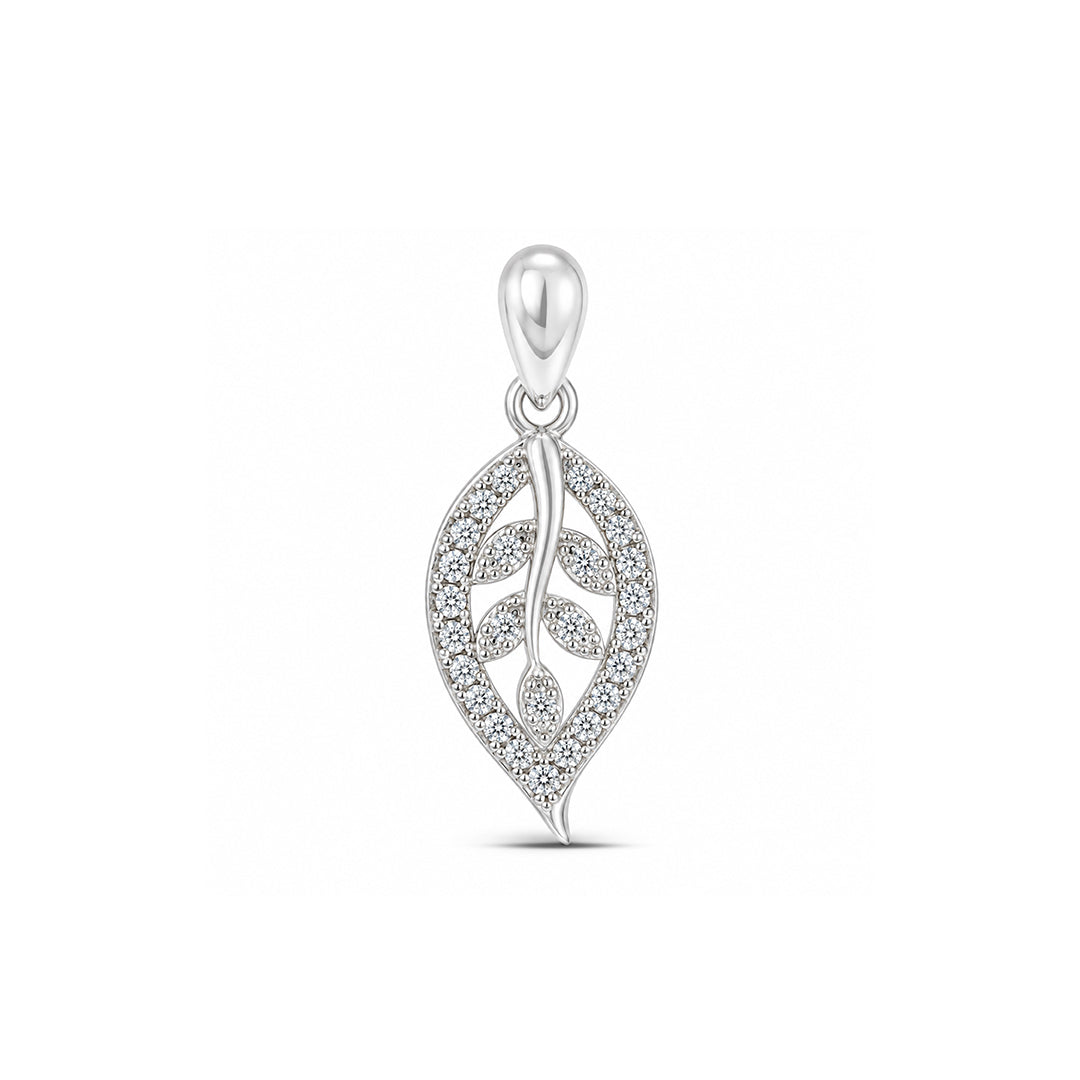 Classic Leaf Cluster Sterling Silver Pendant