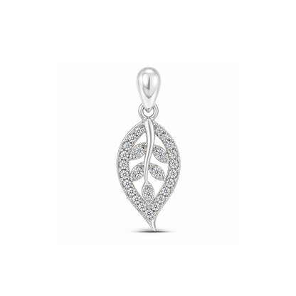 Classic Leaf Cluster Sterling Silver Pendant