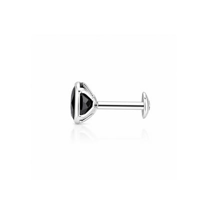 Classic Onyx Glow 925 Sterling Silver Premium Nose Pin