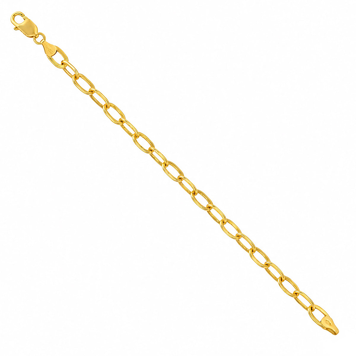 Classic Oval Statement Anchor Silver Bracelet