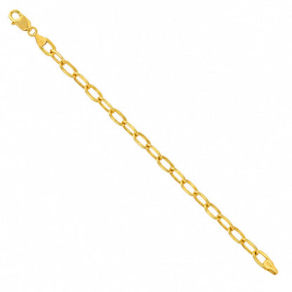 Classic Oval Statement Anchor Silver Bracelet