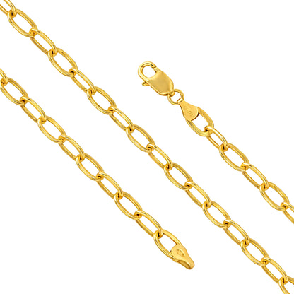 Classic Oval Statement Anchor Silver Bracelet
