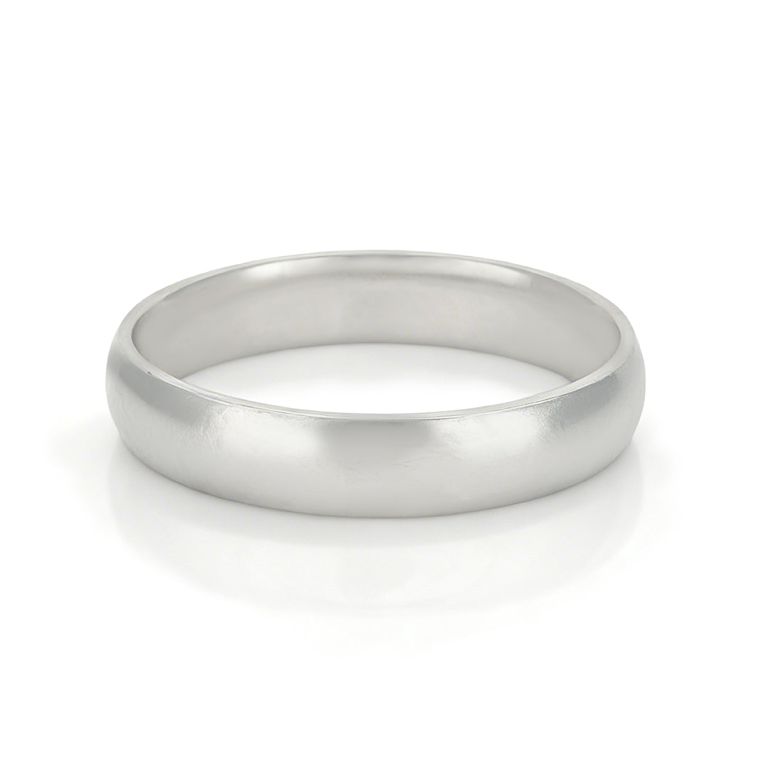 Classic Plain Band 925 Sterling Silver Ring for Men