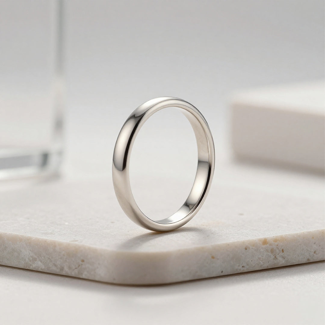 Classic Plain Band 925 Sterling Silver Ring for Men