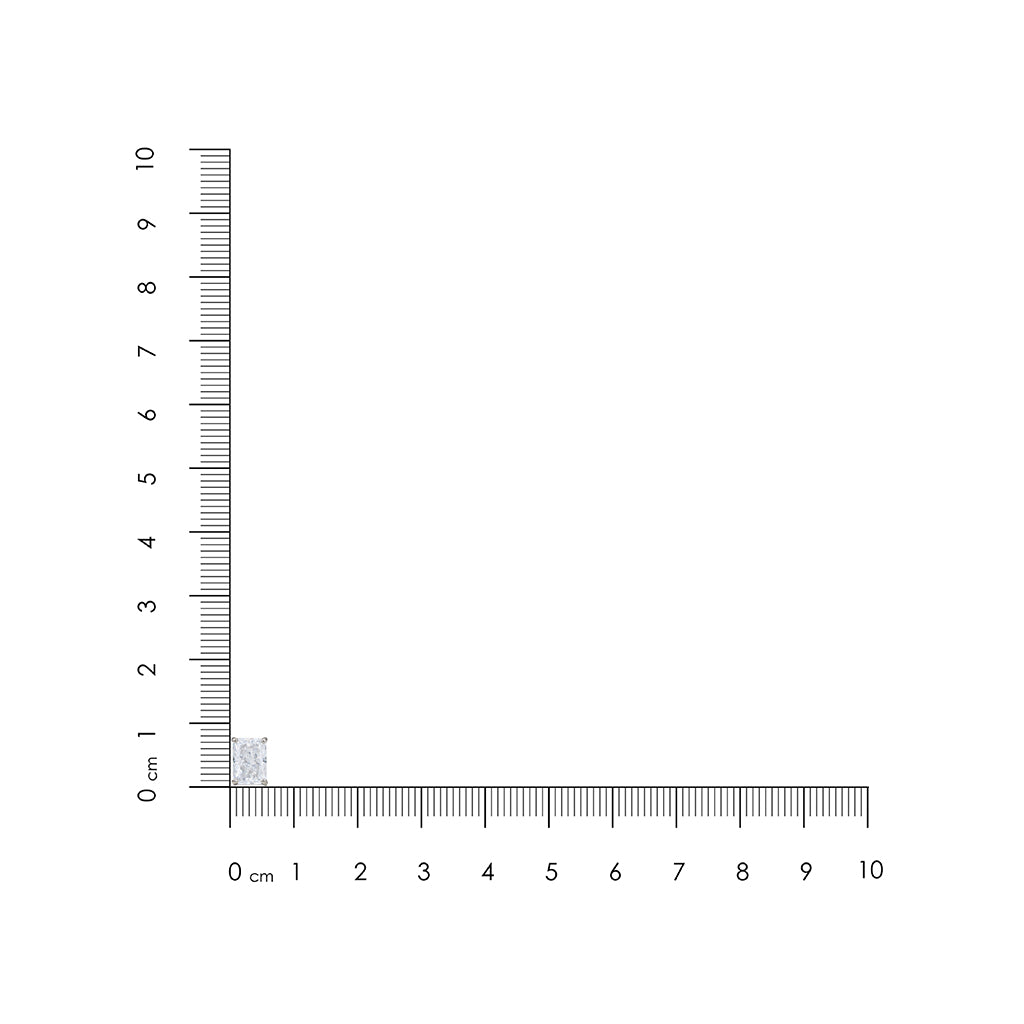 Ruler with measurement scale on a white background