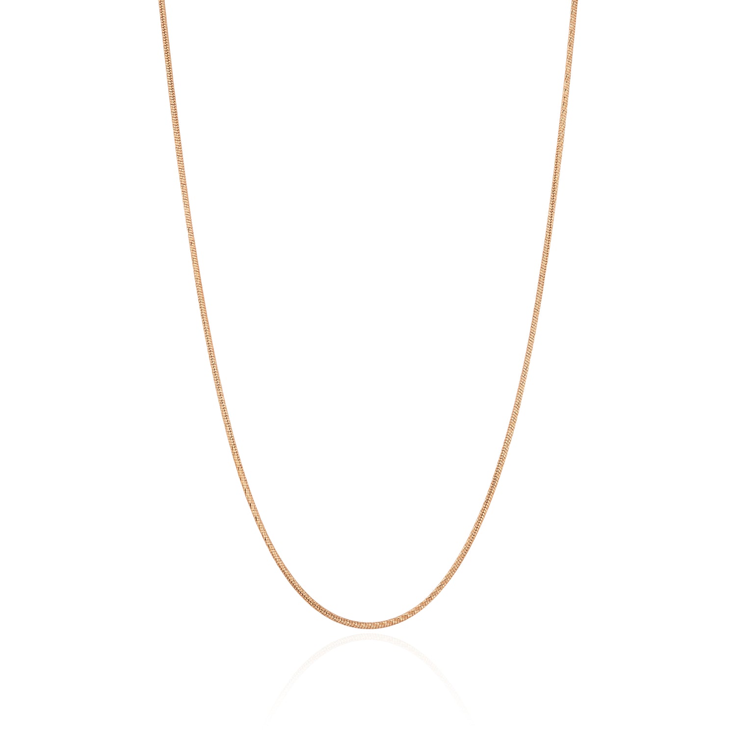 Classic Rose Gold Silver Chain Necklace