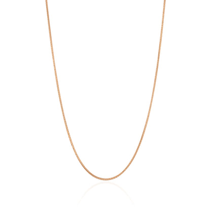 Classic Rose Gold Silver Chain Necklace