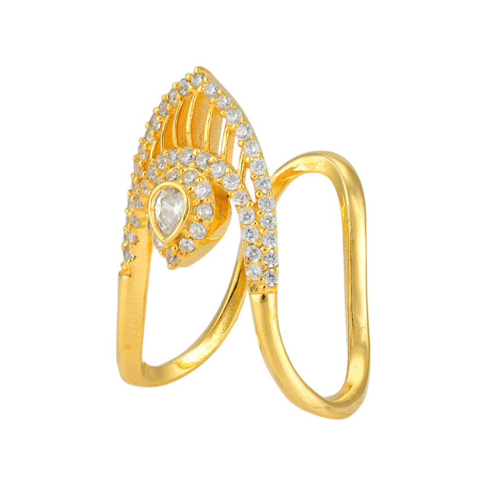 Classic Royal Vanki 925 Gold Plated Shimmering Rings