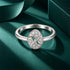 Classic Solitaire Bypass Sterling Silver Ring