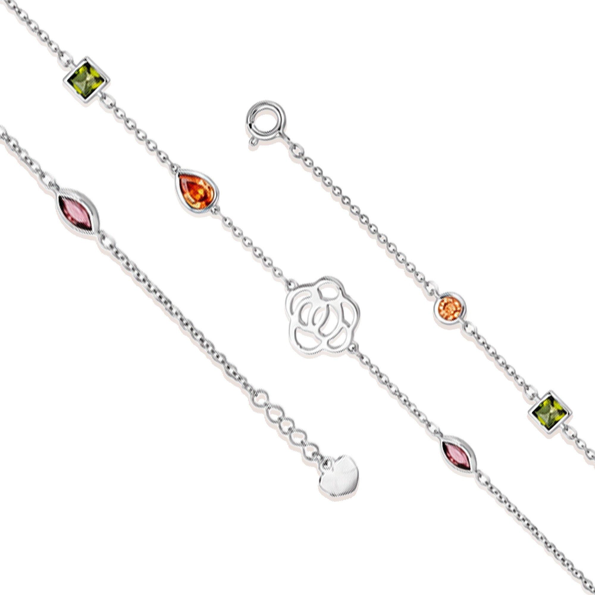 Classy Floral Bloom Artistic 925 Sterling Silver Bracelet for women