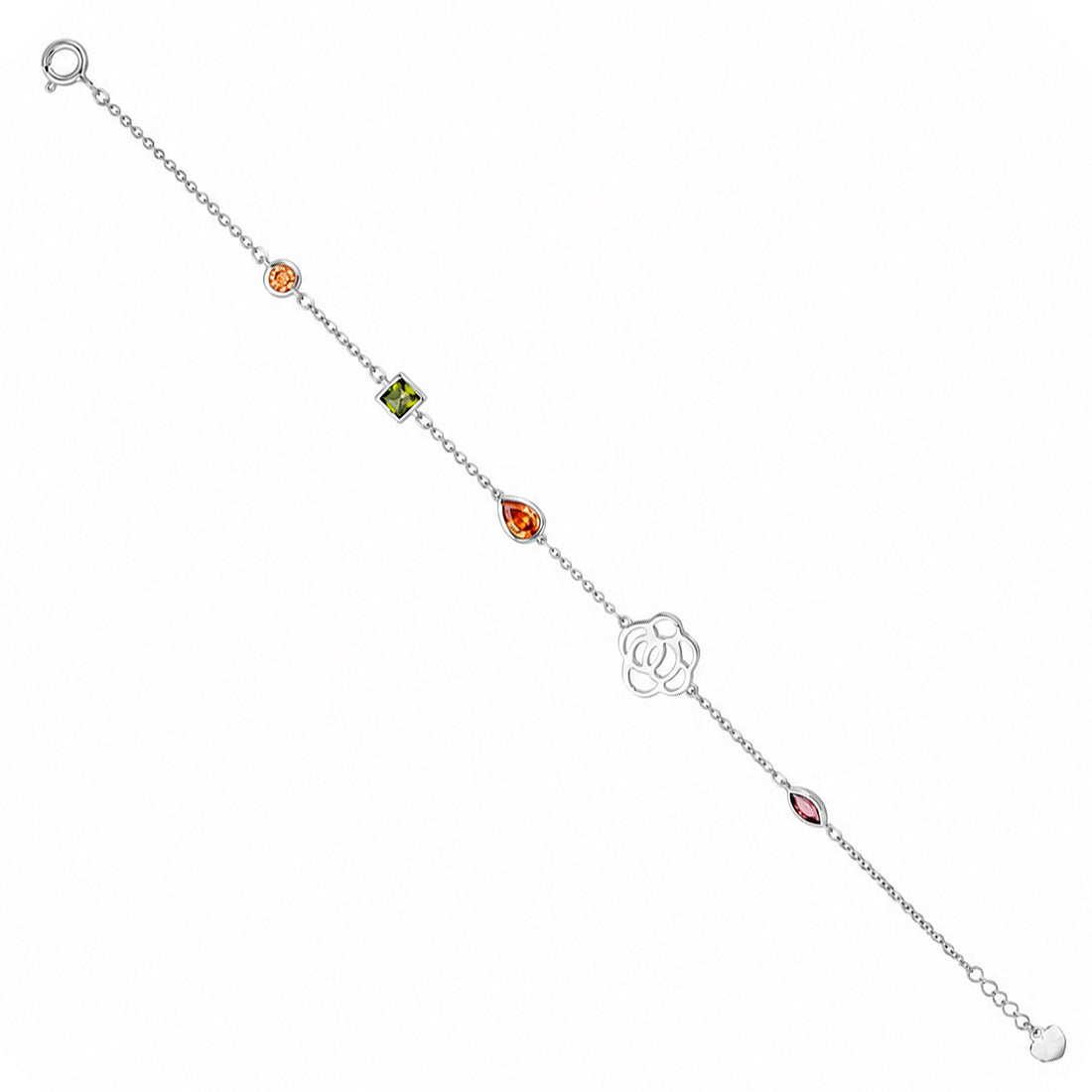 Classy Floral Bloom Artistic 925 Sterling Silver Bracelet for women