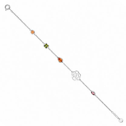 Classy Floral Bloom Artistic 925 Sterling Silver Bracelet for women