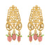 Cluster Pink Pearl Drop Silver Earring