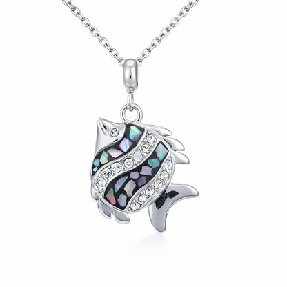 Coastal Inspired Fish 925 Sterling Silver Pendant