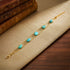 Coastal Turquoise Stone Golden Double Strand Bracelet