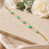 Coastal Turquoise Stone Golden Double Strand Designer Bracelet