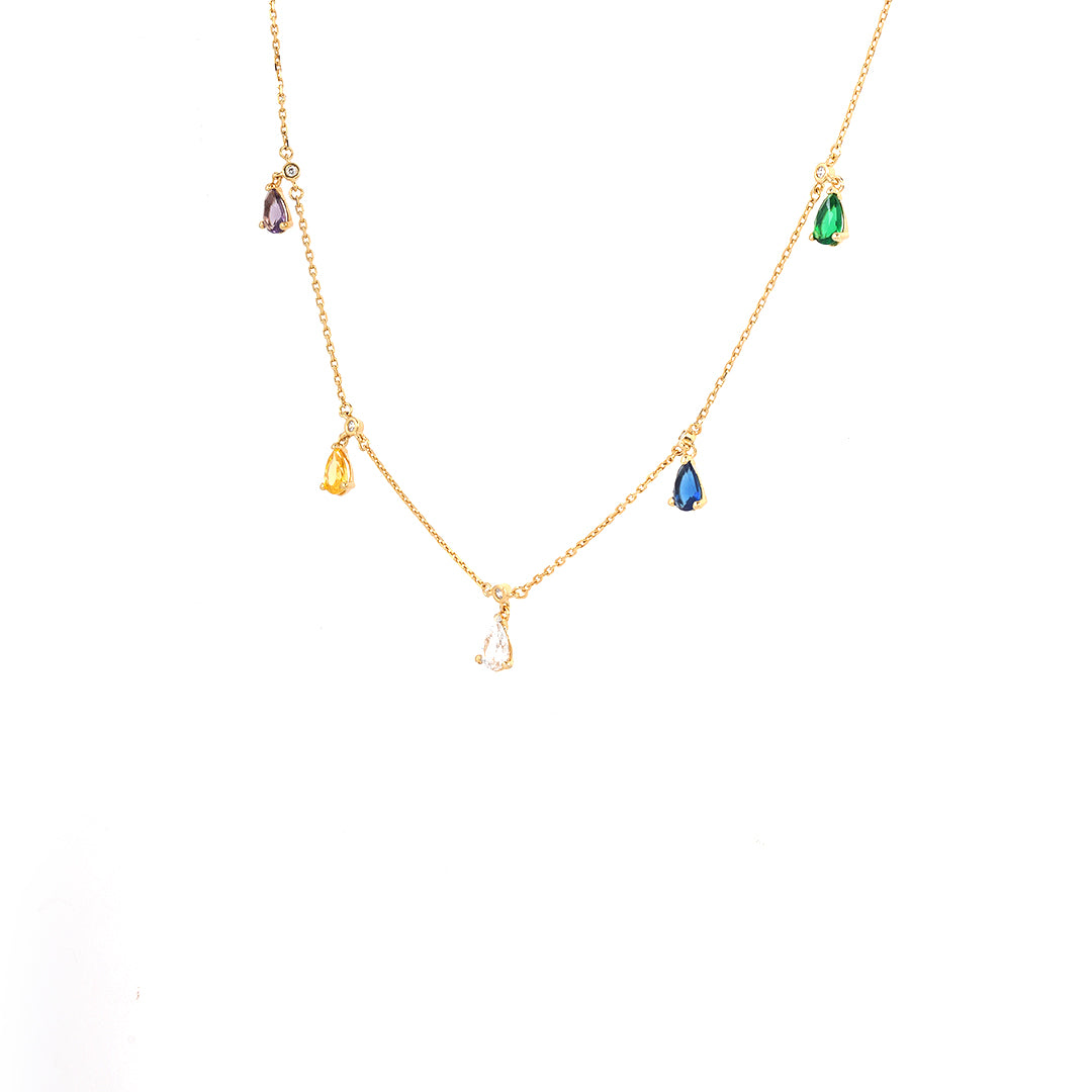 Color burst Dew Drop Necklace