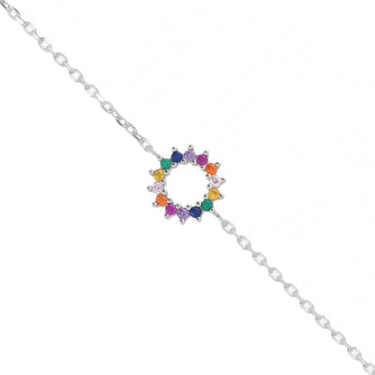 Colored Wheel Bracelet Silver Jewellery Online