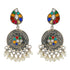 Colorful Manga 925 Oxidized Pearls Drop Earrings