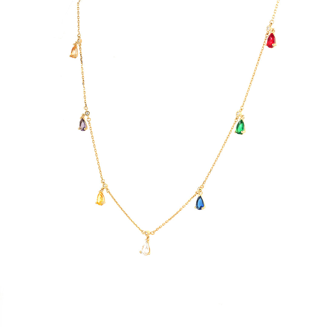 Colour burst Dew Drop Necklace