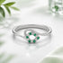 Contemporary Swirl 925 Sterling Silver Teardrop Ring for Women