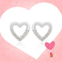 Contrast Heart 925 Rhodium Plated Stud