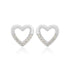 Contrast Heart Rhodium Plated Stud