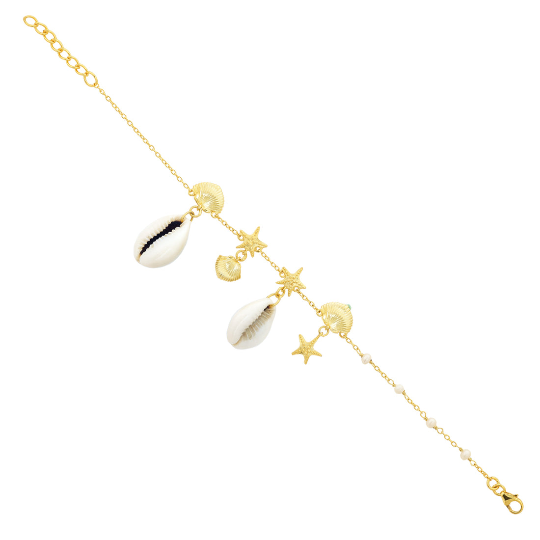 Coral Bliss Sterling Silver Gold Plated Bracelet