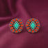 Coral Petal Turquoise 925 Sterling Silver Earrings