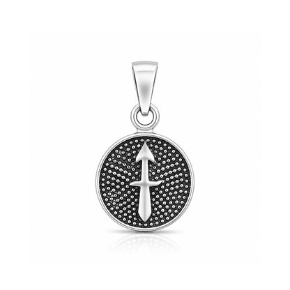 Cosmic Sagittarius Medallion 925 Sterling Silver Pendant  for women