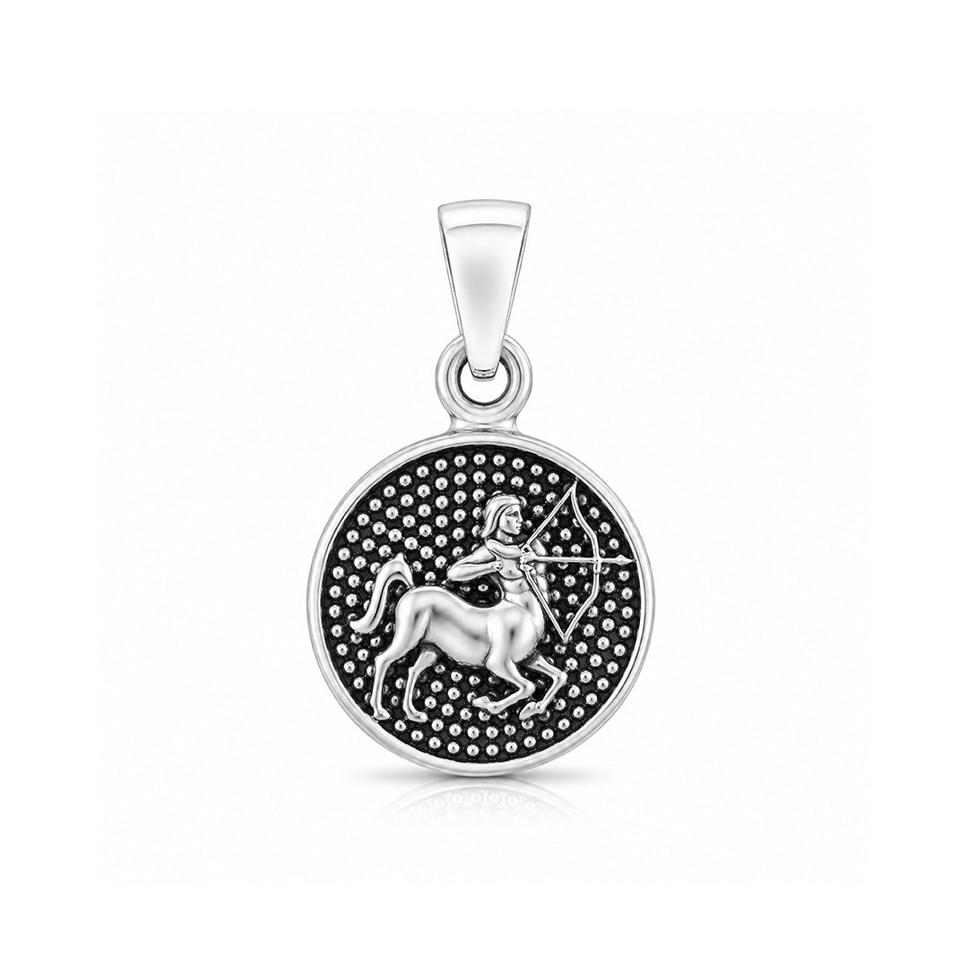 Cosmic Sagittarius Medallion 925 Sterling Silver Pendant  for women
