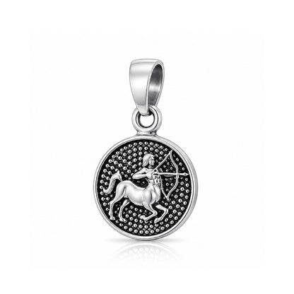 Cosmic Sagittarius Medallion 925 Sterling Silver Pendant  for women