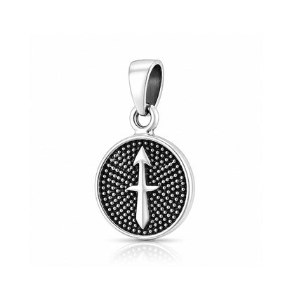 Cosmic Sagittarius Medallion 925 Sterling Silver Pendant  for women